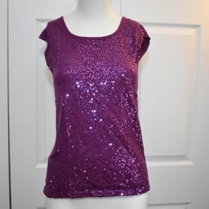 Purple sequin shirt